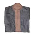 Gambiered Silk Short sleeve men tang suit