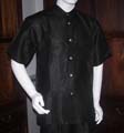Gambiered Silk women short sleeved shirt
